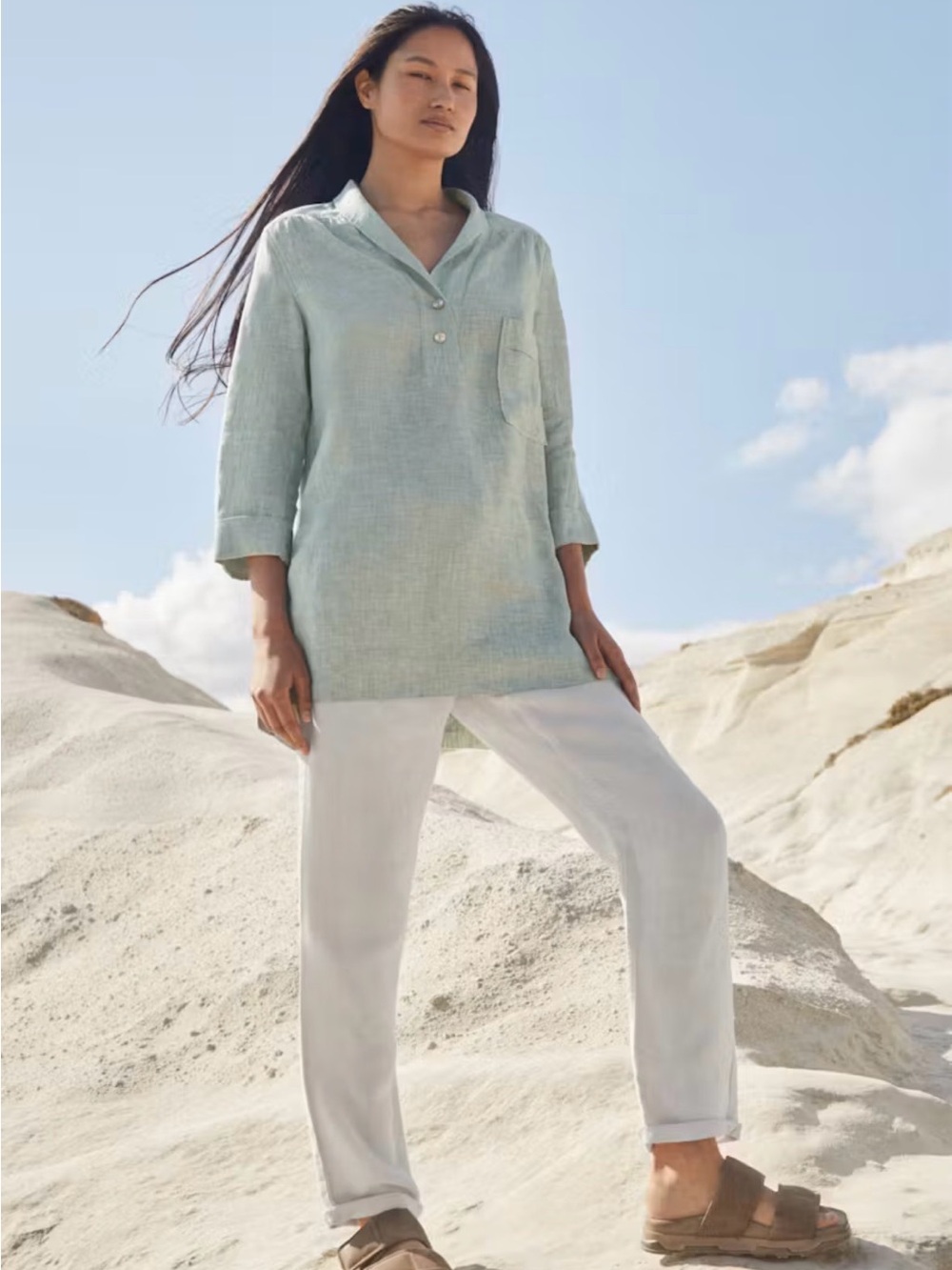 Poetry STRAIGHT-LEG JEANS Heavy linen